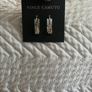 Vince Camuto Gold Rectangular Earrings- new